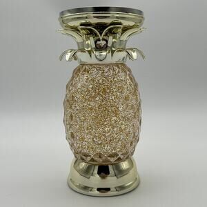 Bath & Body Works Pineapple Light Up Water Globe Pedestal 3-Wick Holder New